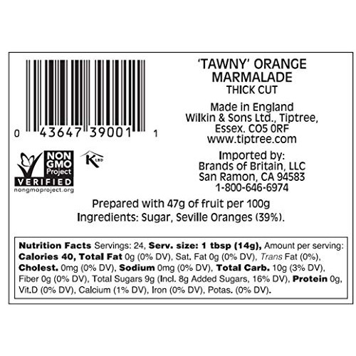 Tiptree Tawny Orange Marmalade, 12 Ounce Jars Pack Of 6