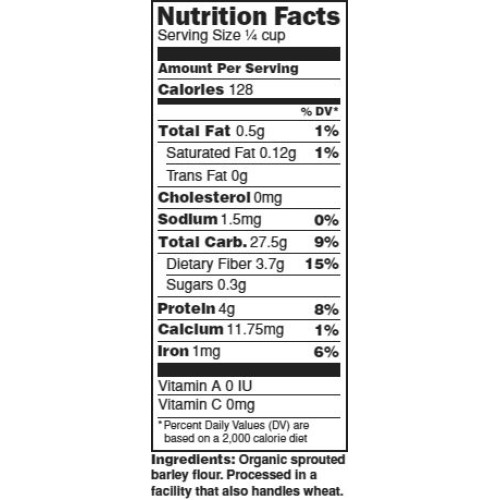 5lb. Organic, Sprouted Barley Flour