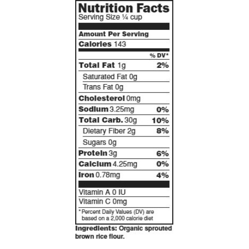 5lb. Organic, Sprouted Brown Rice Flour