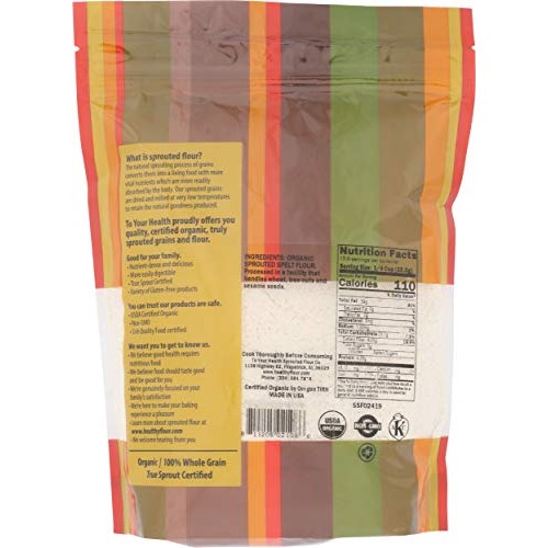 To Your Health Sprouted Flour Co, Organic Sprouted Spelt Flour,