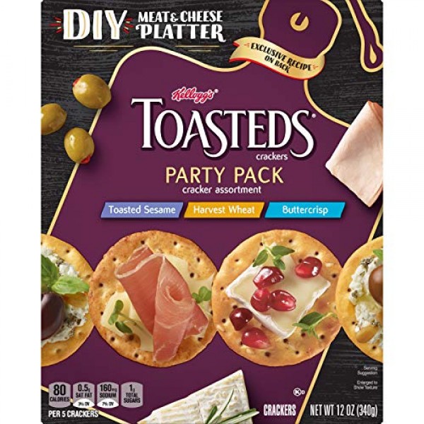 Keebler, Toasteds, Crackers, Toasted Sesame, Harvest Wheat and B...