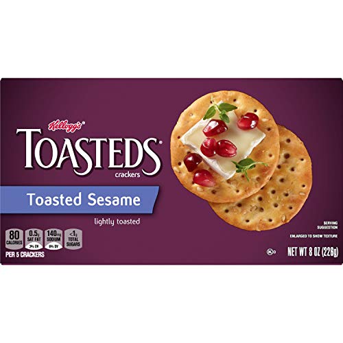 Keebler, Toasteds, Crackers, Toasted Sesame, 8 Oz Boxpack Of 6