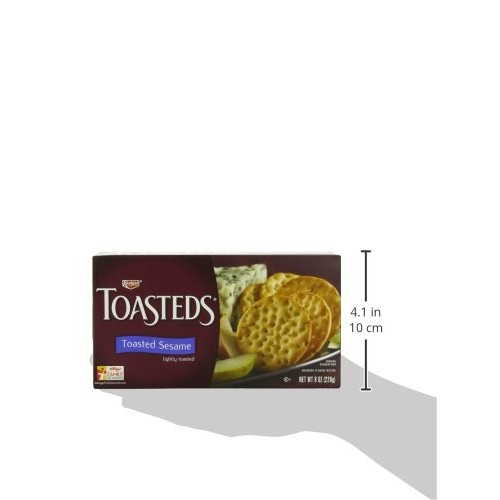 Keebler, Toasteds, Crackers, Toasted Sesame, 8 Oz Boxpack Of 6