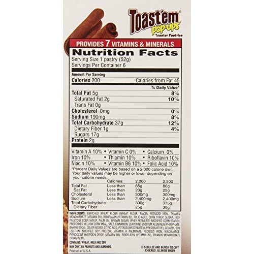 Toastem Pastry Tart, Frosted Brown Sugar Cinnamon, 11 Ounce