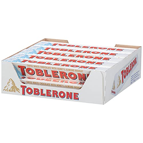 Toblerone Swiss White Chocolate Bars With Honey &Amp; Almond Nougat,