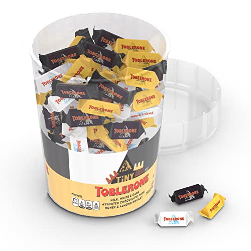 Toblerone Tiny Chocolate Variety Pack of White, Dark and Milk Ch...