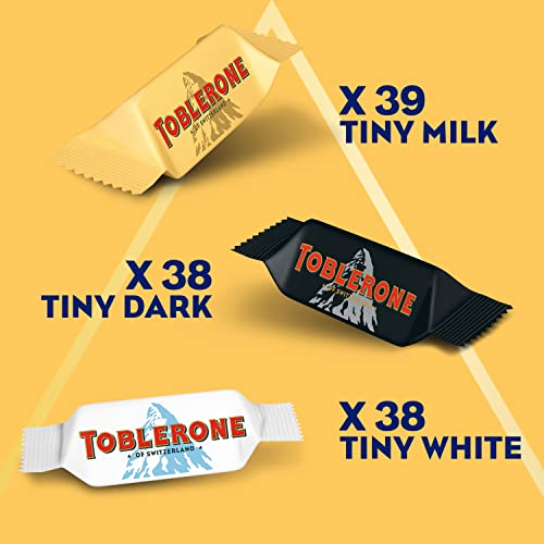 Toblerone Tiny Chocolate Variety Pack of White, Dark and Milk Ch...