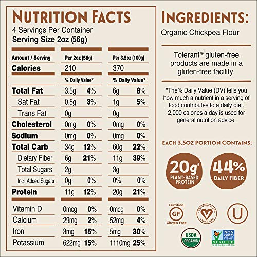 Tolerant Organic Gluten Free Rotini Pasta Variety Pack Green Le