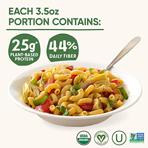 Tolerant Organic Green Lentil Elbow Pasta, 8 Oz Box Case Of 6,