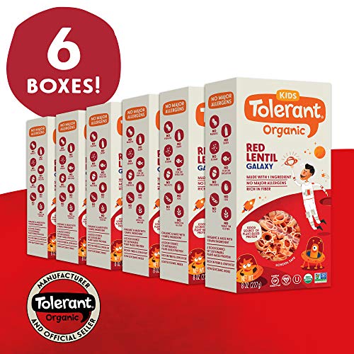 Tolerant Organic Kids Red Lentil Galaxy Pasta, 8 Ounce Box Case