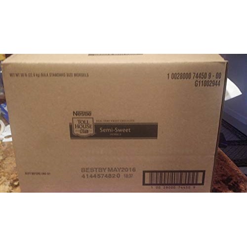Nestle Toll House Semi Sweet Chocolate Chips, 50 Pound -- 1 each.