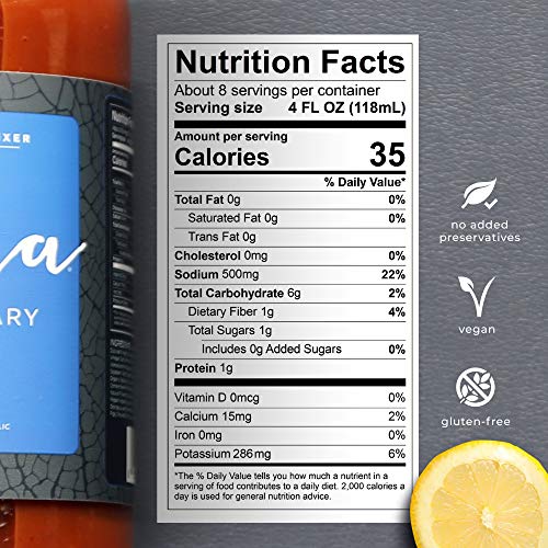 Bloody Mary Mix Mild, Gluten Free, Low Carb, Keto Friendly, Low