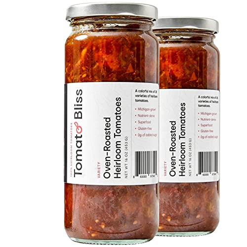 Tomato Bliss Fire Roasted Tomatoes, 2 Pack Gourmet Heirloom Toma...