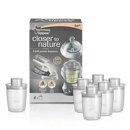 Tommee Tippee Closer To Nature Baby Milk Powder Dispensers 6 Pac