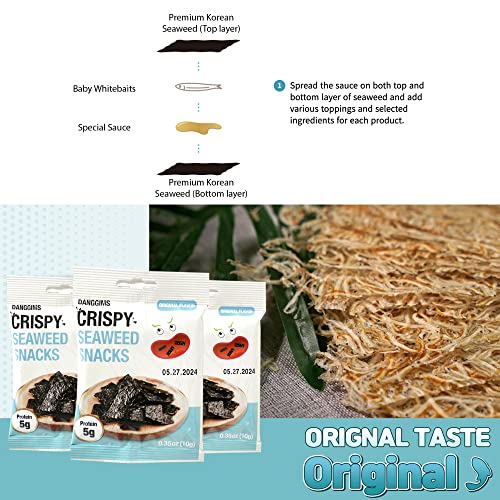 Danggims Assorted Roasted Korean Seaweed Snack, Low Calorie Chip...