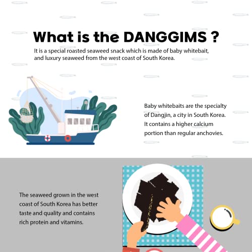 Pack of 12, Danggims Crispy Roasted Korean Seaweed Snack, Low Ca...