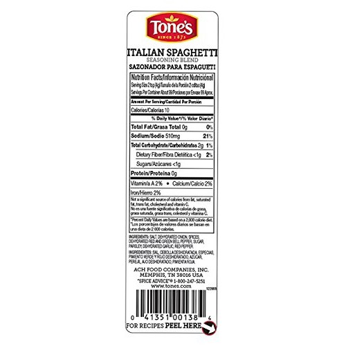 Pack Of 2 Italian Spaghetti Seasoning Blend 14 Oz Each