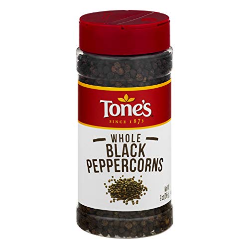 Tones Black Peppercorns Whole, 9 Oz Pack Of 1