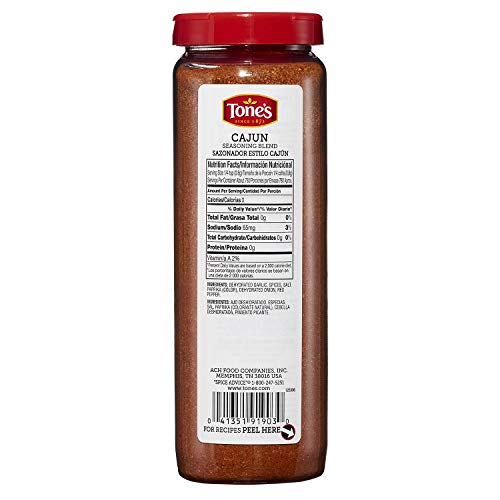 Tones Cajun Seasoning -Value 2 Pack 22 Oz. Each Shaker