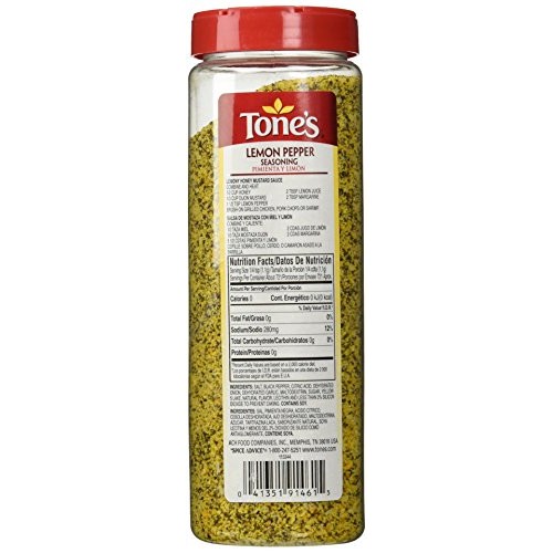 Tones Lemon Pepper Blend - 28oz shaker