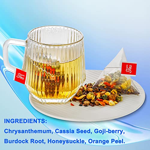 10g×12Bags Chrysanthemum Cassia Seed Herbal Tea Bag, Goji-Berr...