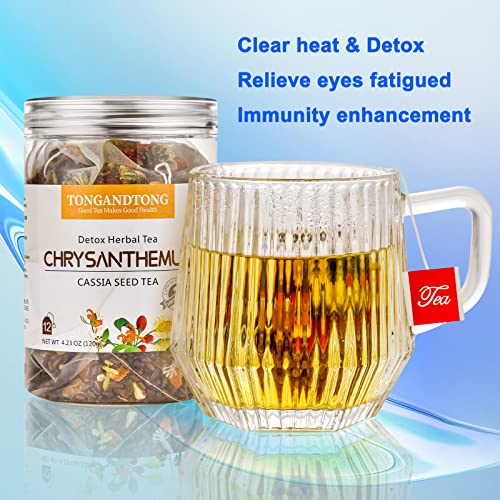 10g×12Bags Chrysanthemum Cassia Seed Herbal Tea Bag, Goji-Berr...