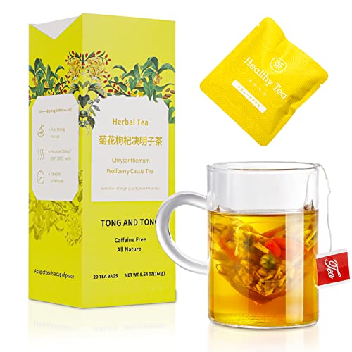 Chrysanthemum Wolfberry Cassia Seeds Herbal Tea Bags, 5.64OZ 16...