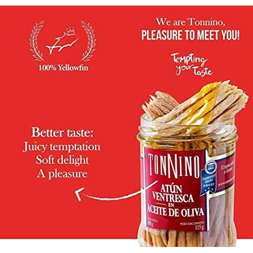 Tonnino Canned Tuna Low Calorie And Gluten Free Yellowfin 4 Oz.