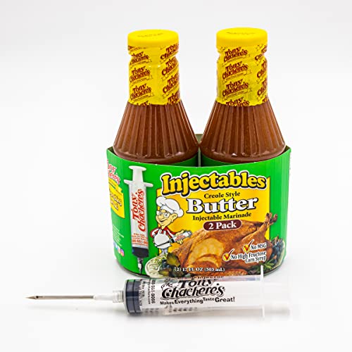 Tony Chacheres 2 Pack Creole Style Butter Marinade Injector Kit...