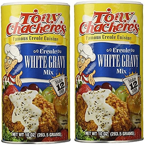 Tony Chacheres Creole White Gravy Mix, 10 Ounce Canister Pack