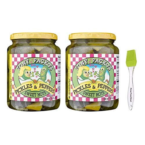Tony Packo Sweet Hot Pickles And Peppers, 24 Ounce Pack Of 2 B