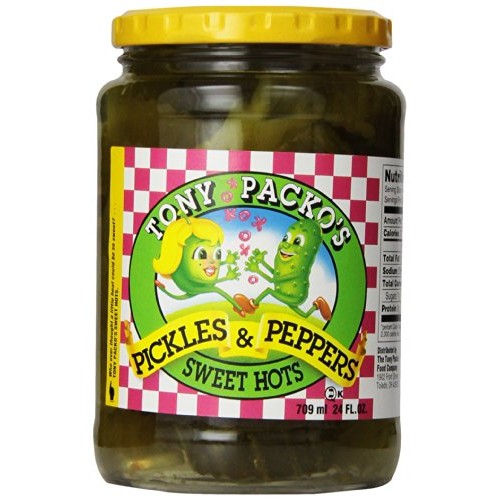 Tony Packo Sweet Hot Pickles And Peppers, 24 Ounce