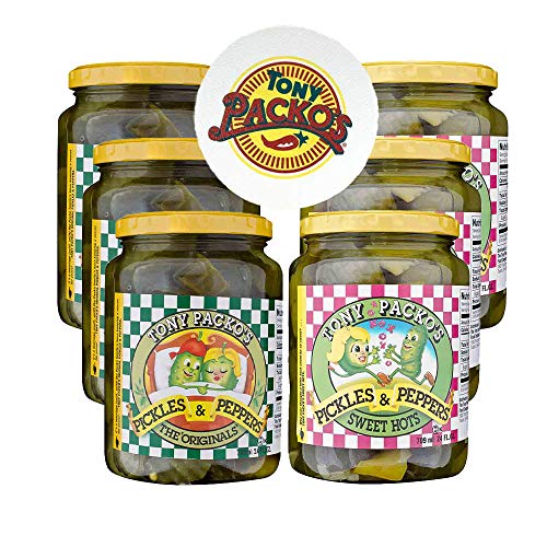 Tony Packos Sweet Hot And Original Pickles And Peppers Pack 24
