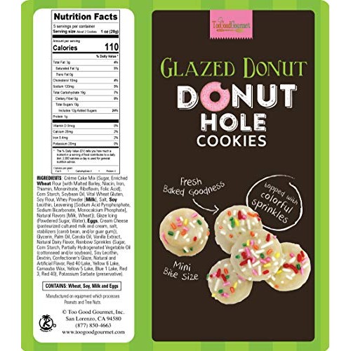 Too Good Gourmet Donut Hole Cookies In 3 Irresistible Flavors, G
