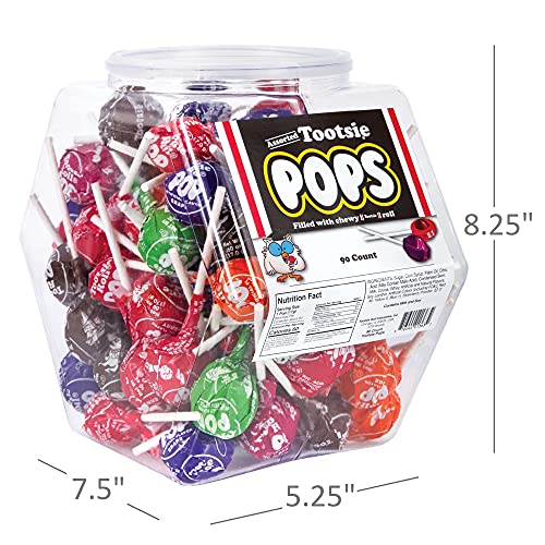 Tootsie Roll Pops Variety Pack Bulk Candy | 90 Individually Wrap...