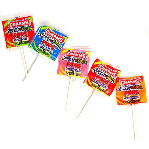 Charms Sweet And Sour Pops, In 5 Assorted Sweet/Sour Flavors, 48