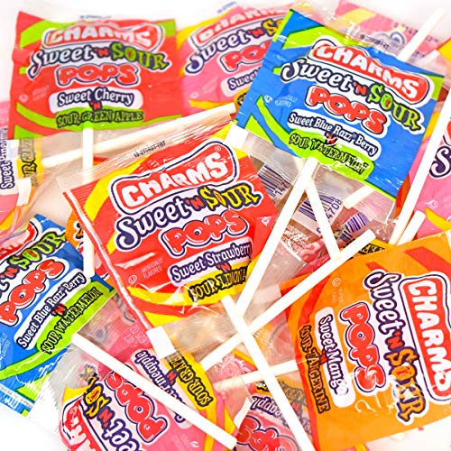 Charms Sweet And Sour Pops, In 5 Assorted Sweet/Sour Flavors, 48