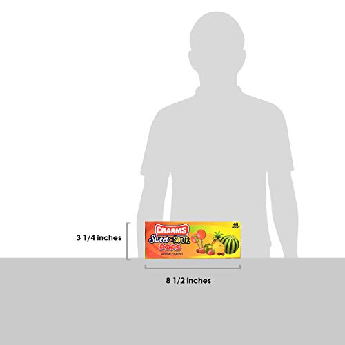 Charms Sweet And Sour Pops, In 5 Assorted Sweet/Sour Flavors, 48