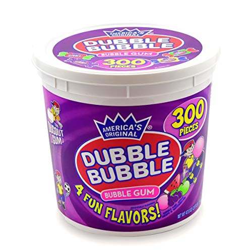 Tootsie Roll Dubble Bubble - Assorted Flavors, Reusable Tub 300