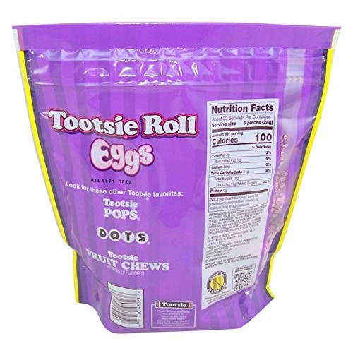 Tootsie Roll Eggs Candy Coated Egg Shaped Individually Wrapped E...