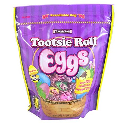 Tootsie Roll Eggs Candy Coated Egg Shaped Individually Wrapped E...
