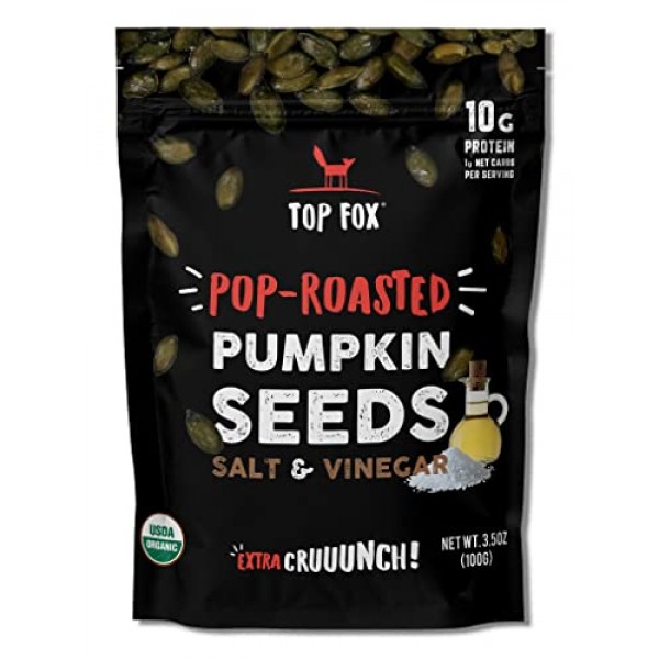 Top Fox Snacks - Organic Pop-Roasted Pumpkin Seeds | Healthy Pro...
