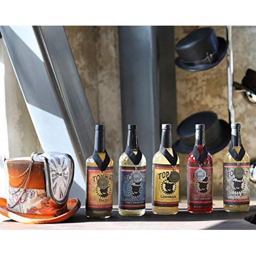 Top Hat Cocktail Mixer Gift Set - Home Bar Mixology Kit - Ginger