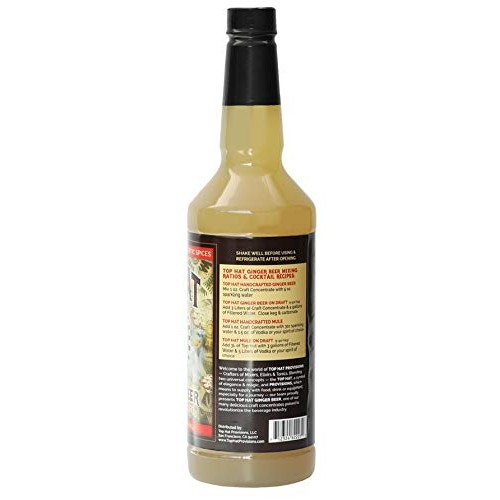 Top Hat Craft Ginger Beer - Ginger Syrup - Moscow Mule Mix 32Oz