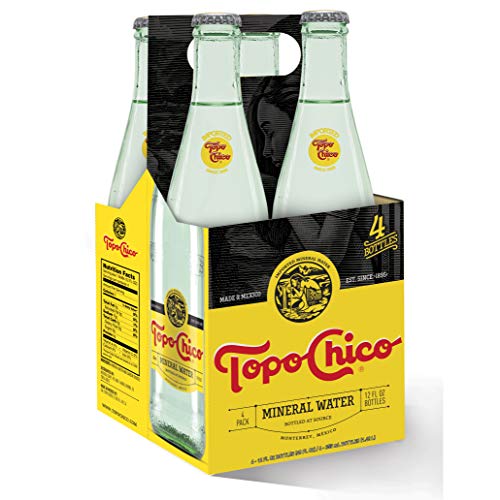 Topo Chico Sparkling Mineral Water, Classic, 12 Fl Oz, 4 Pk Glass