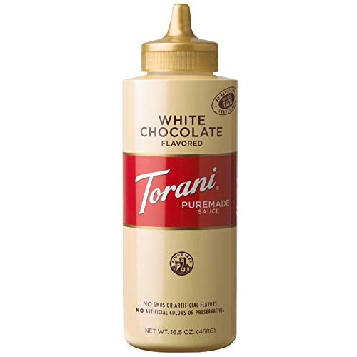 Torani White Chocolate Sauce,16.5 Oz Squeeze Bottle New Packagi