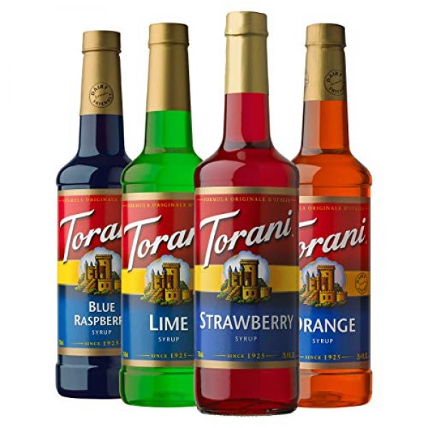 Torani Syrup Variety Pack, Soda Flavors, 25.4 Ounces Set Of 4