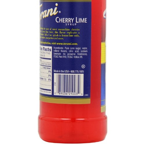 Torani Cherry Lime Syrup, 750 Ml/25.4 Oz