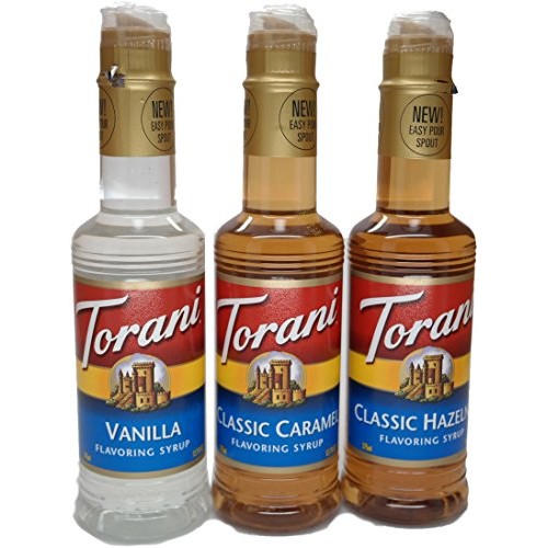 Torani Vanilla, Classic Hazelnut, &Amp; Caramel 12.7 Oz Variety Pac