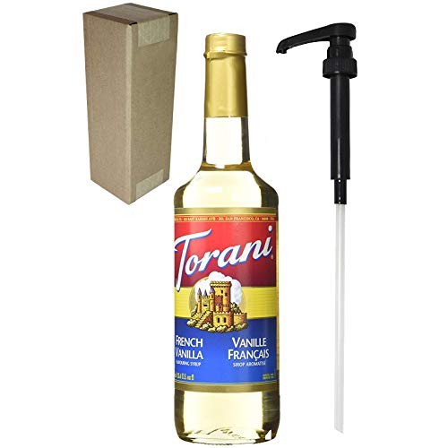 Torani French Vanilla Flavoring Syrup, 750Ml 25.4 Fl Oz Glass